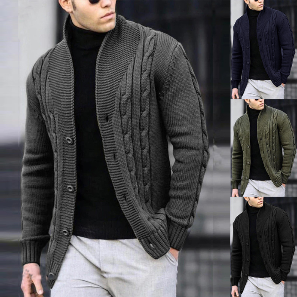 Benjamin | Ribstrikket cardigan i casual stil til mænd