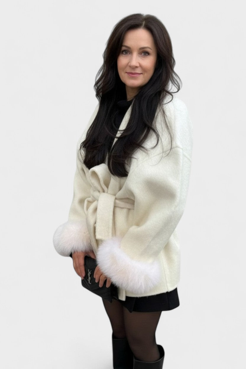 Dagmar™ | Elegant coat with faux fur