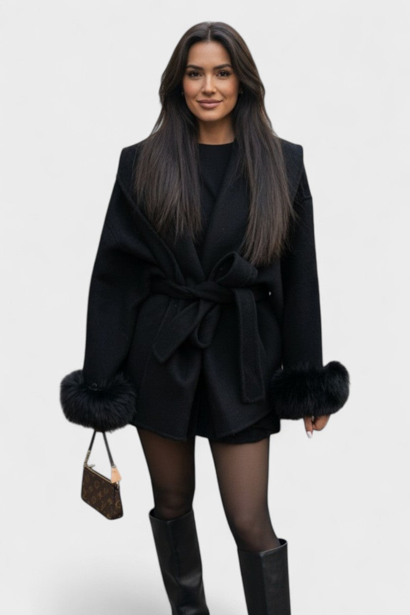 Dagmar™ | Elegant coat with faux fur