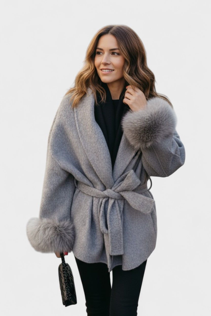 Dagmar™ | Elegant coat with faux fur