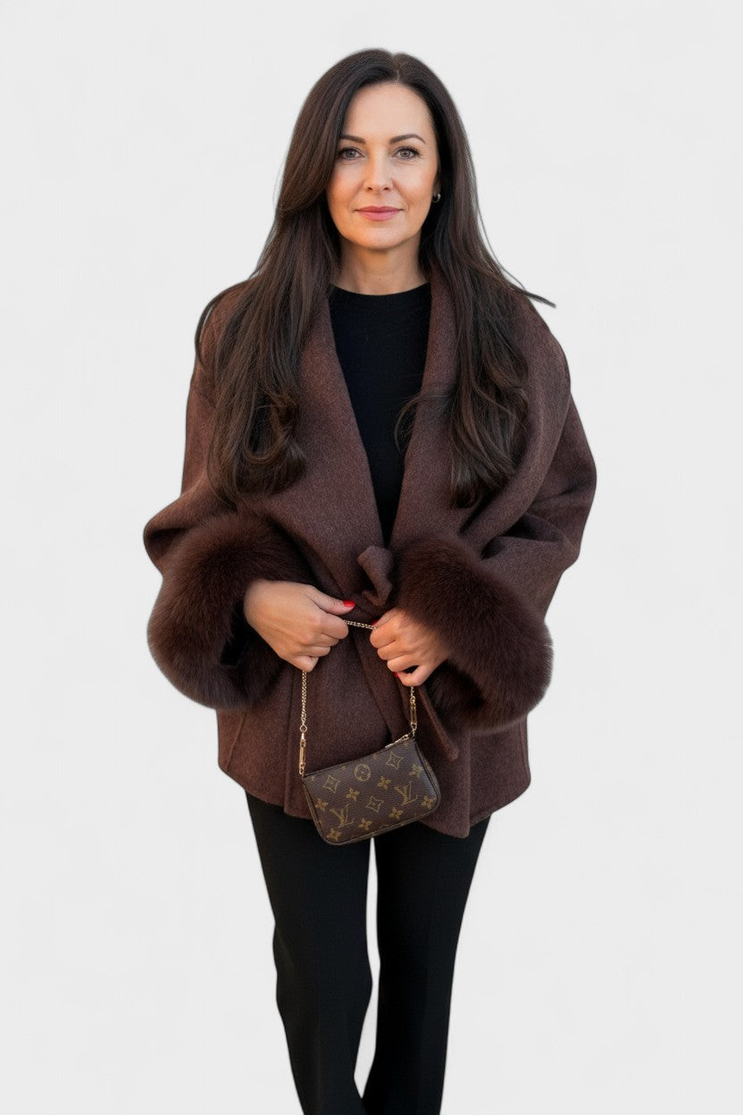 Dagmar™ | Elegant coat with faux fur