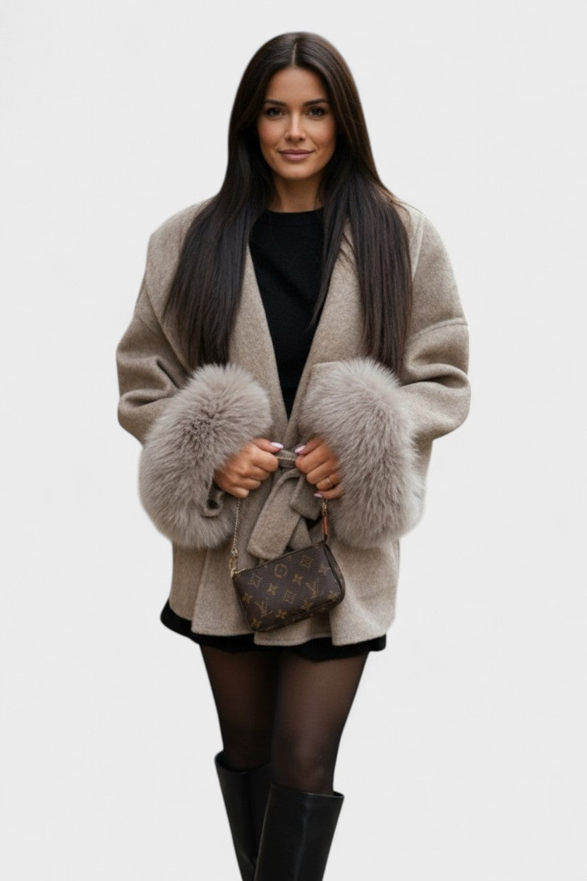 Dagmar™ | Elegant coat with faux fur