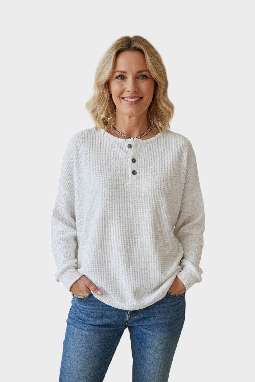 Helle™ | Waffle Knit Cozy Sweater 