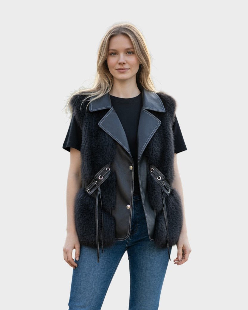 Katrine | Elegant leather vest