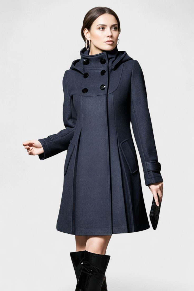 Lenka™ | Elegant coat with hood