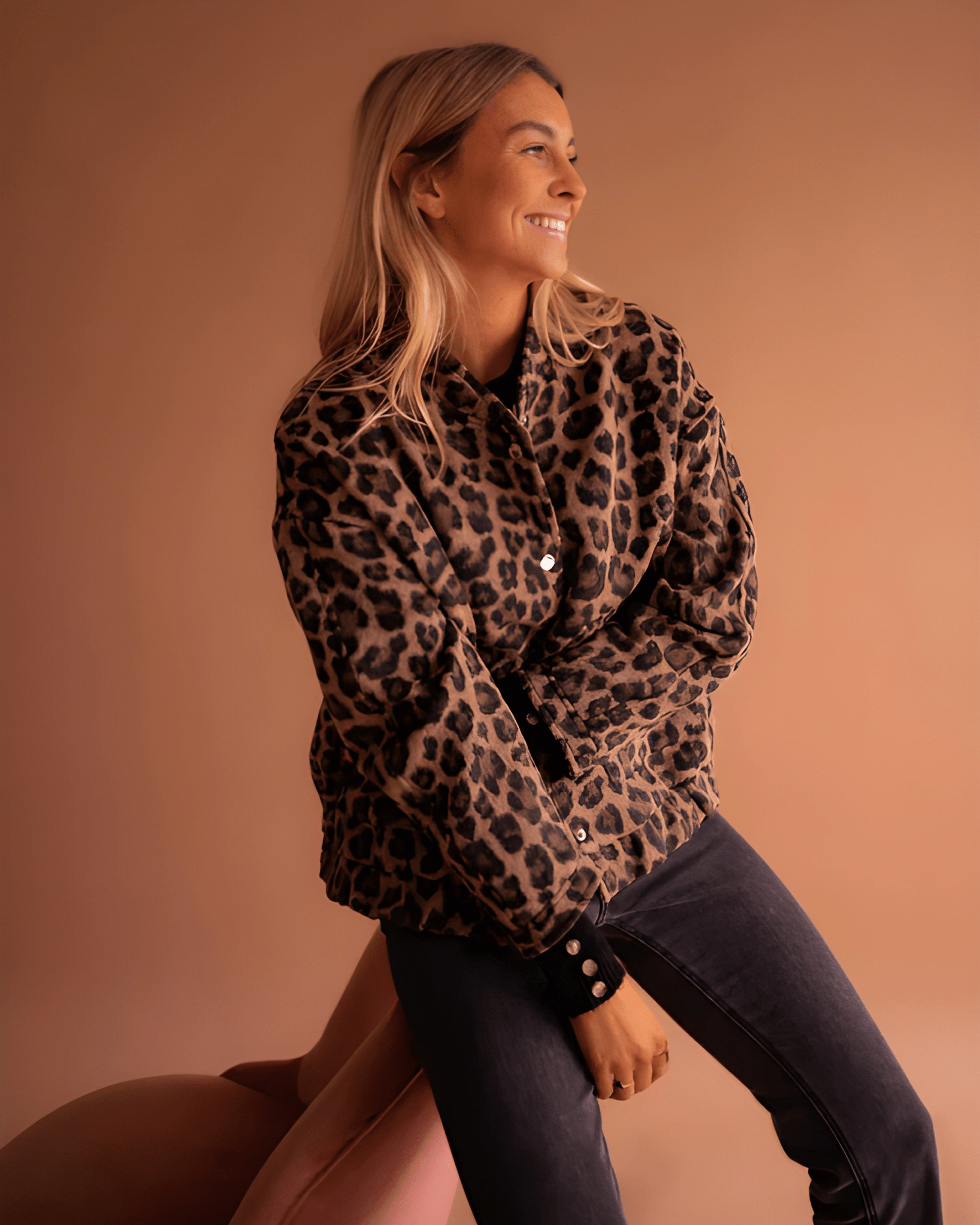 Leona | Leopard Bomber Jacket