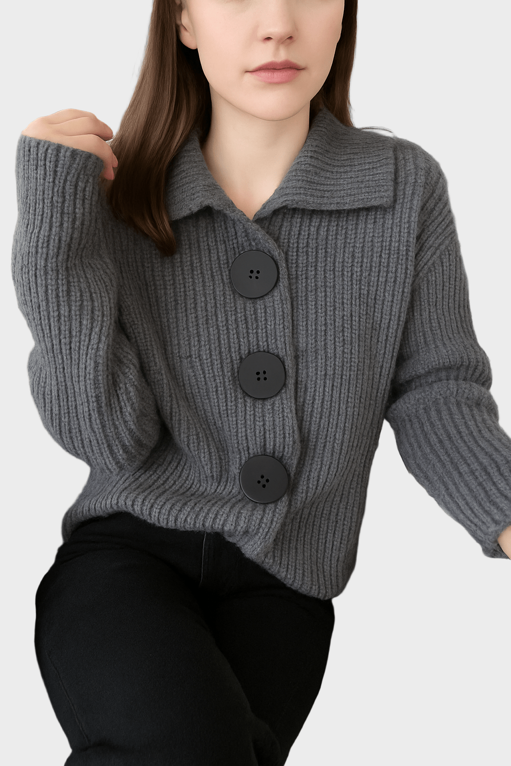 Malene | charcoal grey cardigan
