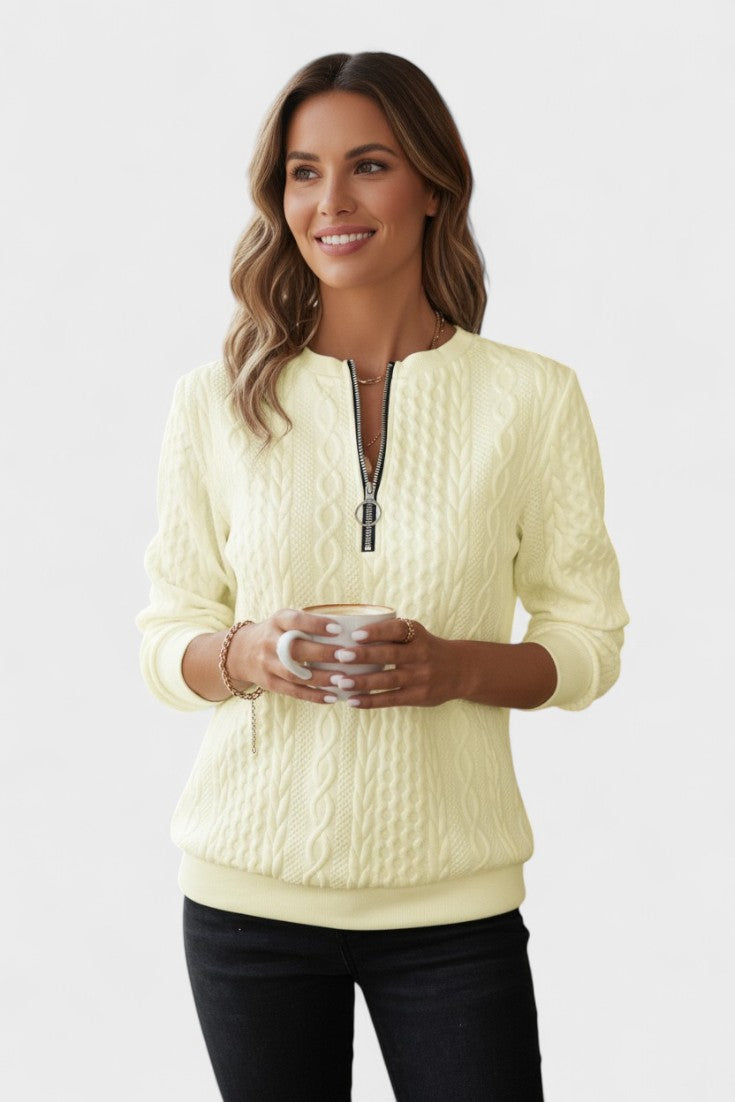 Nela™ | Women's zip-up sweater
