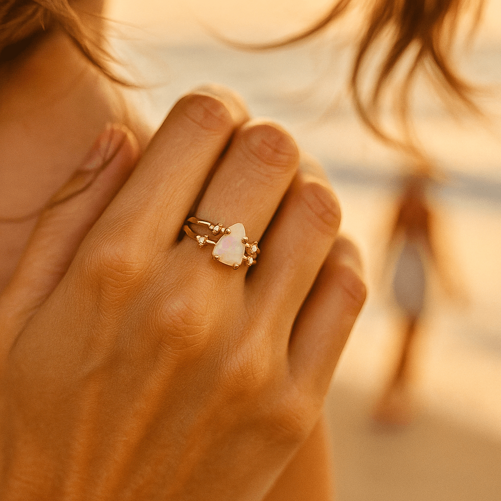 Nora | Silver ring moonstone