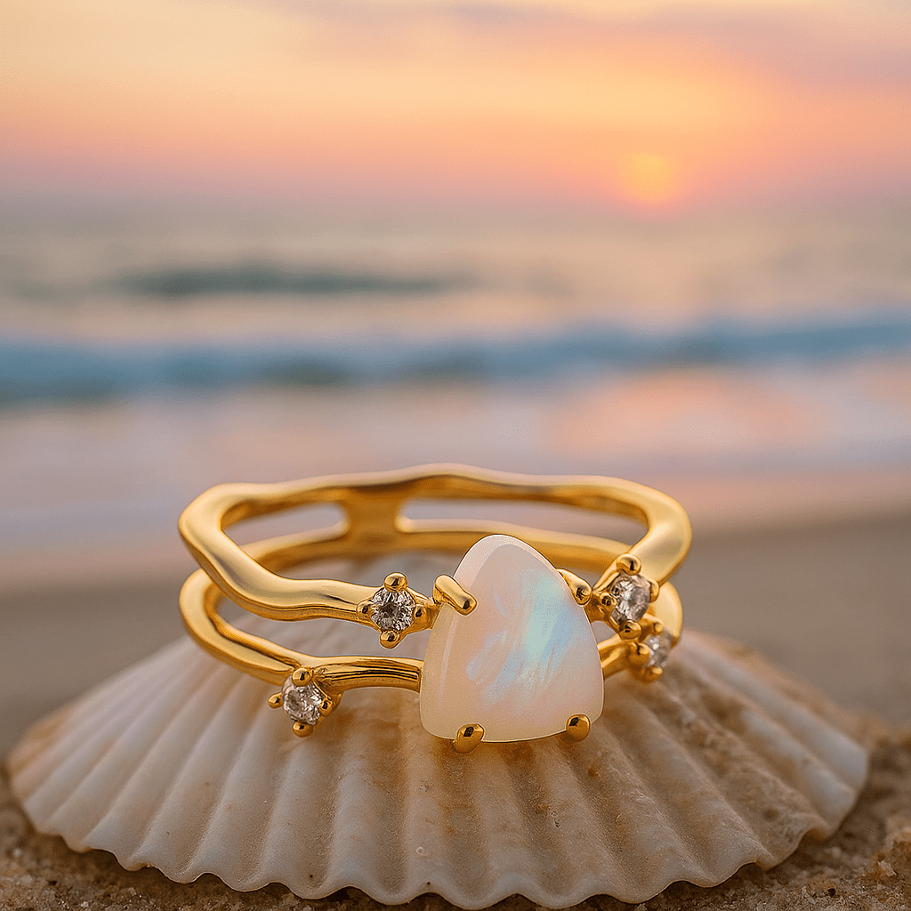 Nora | Silver ring moonstone