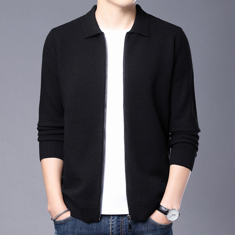 Mikkel | Uld cardigan med lynlås til mænd