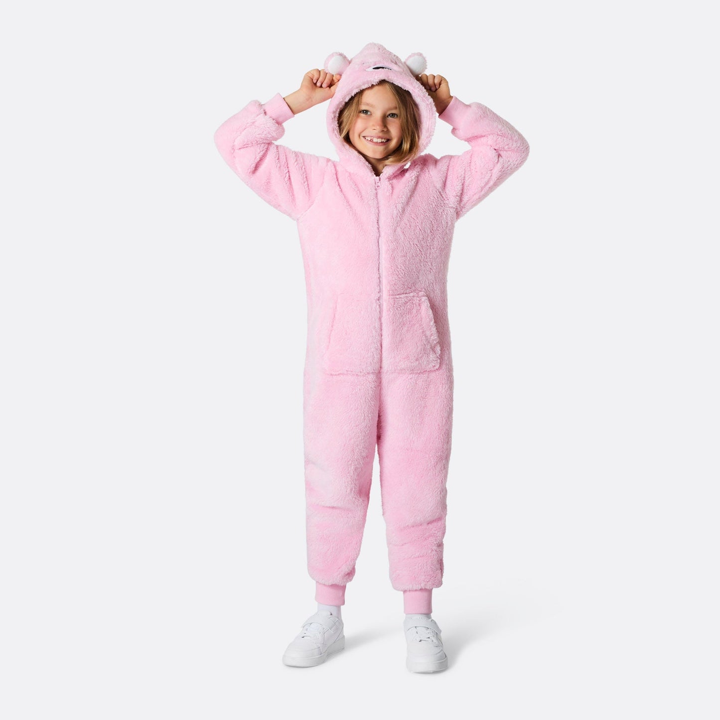 Teddybeer Roze Onesie Voor Kinderen