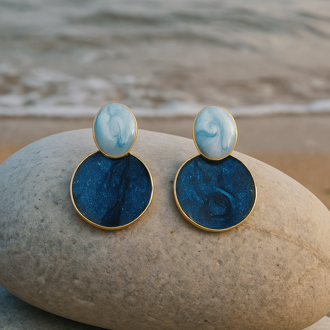 Viola | Enameled earrings