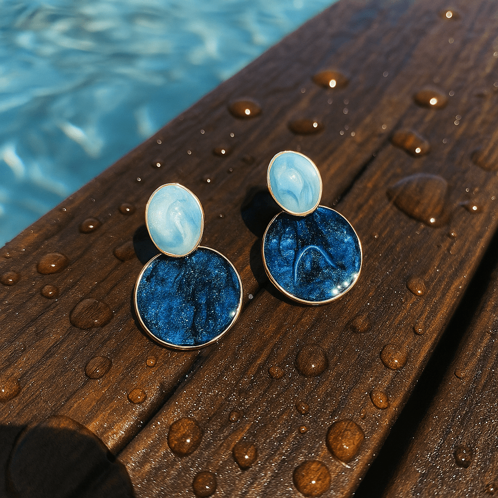 Viola | Enameled earrings