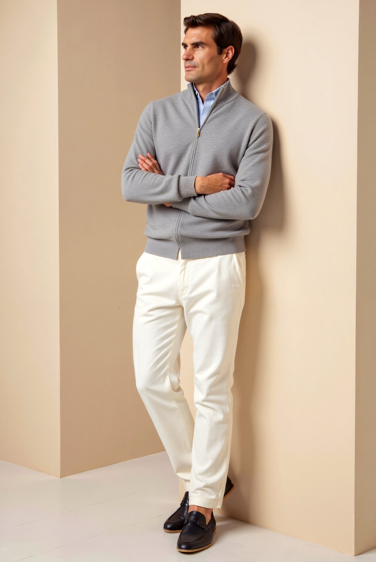 Philip | Elegant slim-fit cardigan til mænd