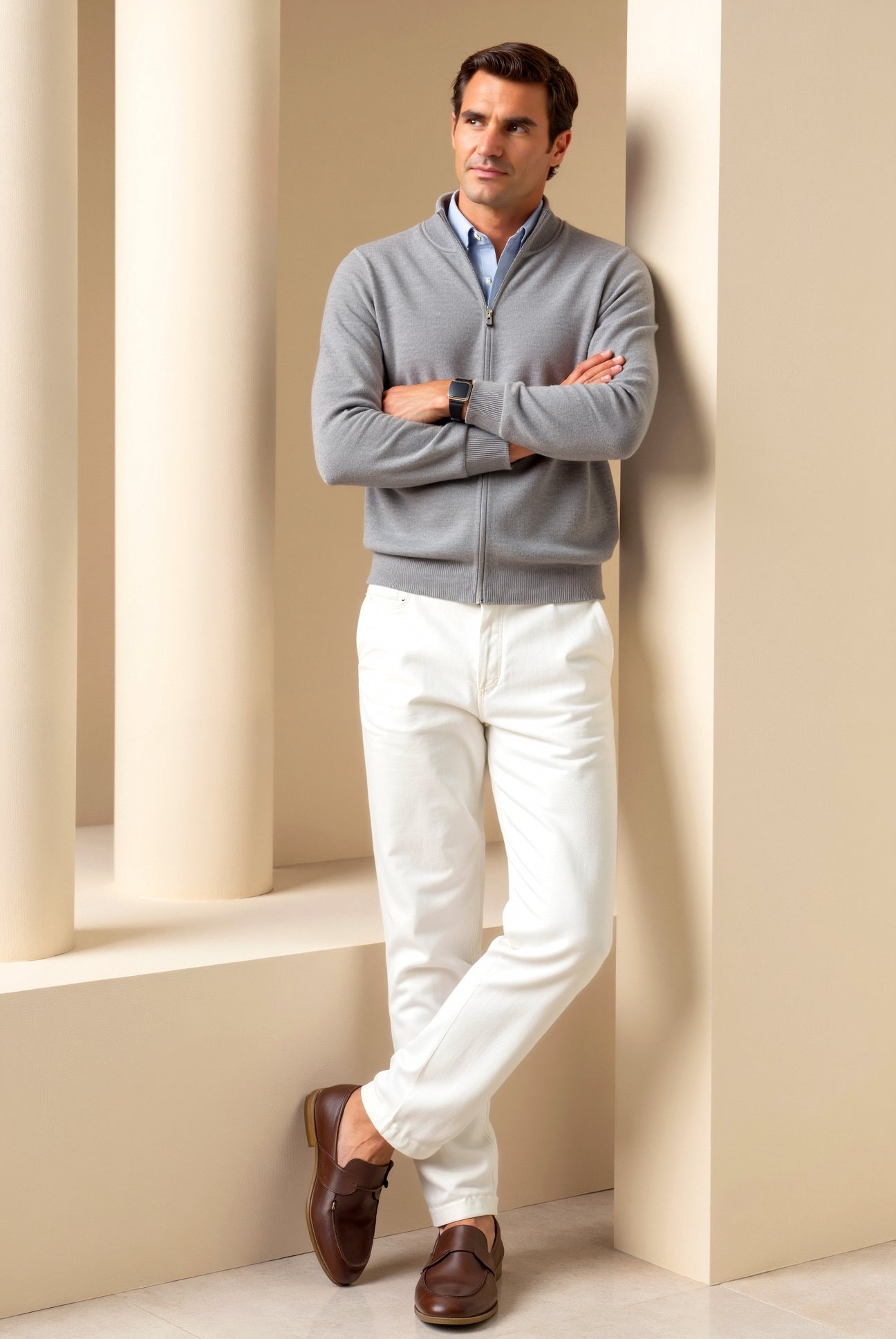 Philip | Elegant slim-fit cardigan til mænd