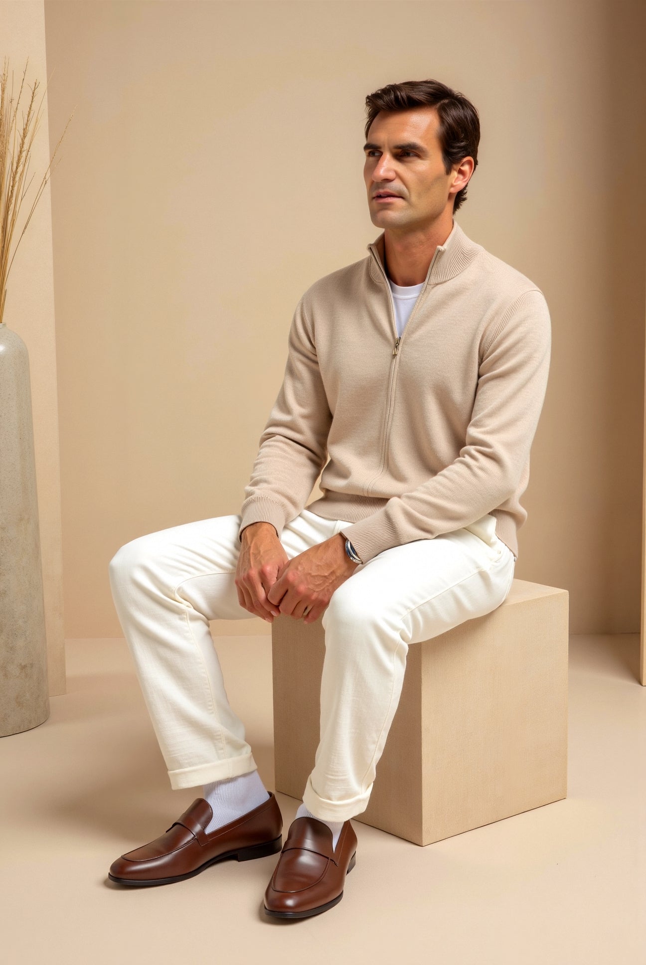 Philip | Elegant slim-fit cardigan til mænd