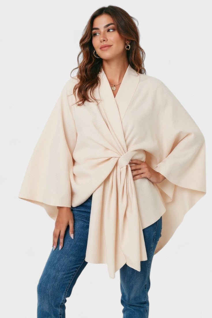 Yvette | Elegant Draped Poncho